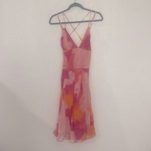 Beautiful flowy watercolor BCBG dress